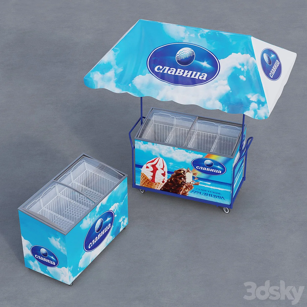 Chest freezers and tent